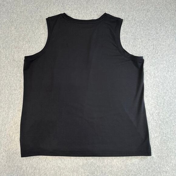 Athleta Tank Top Womens Black 1X Plus Round Neck Sleeveless Gym Active Workout - Picture 2 of 5